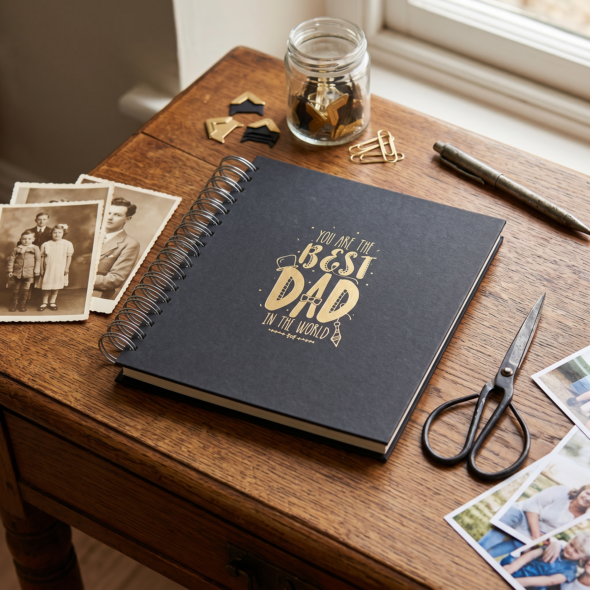 Personalised Best Dad In the World Photo Self Adhesive Album Scrapbook Multiple Colours Photo Album ukgiftstoreonline