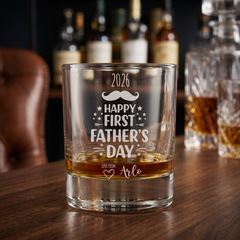 Engraved Personalised First Father's Day Whisky Glass Gift Personalised ukgiftstoreonline