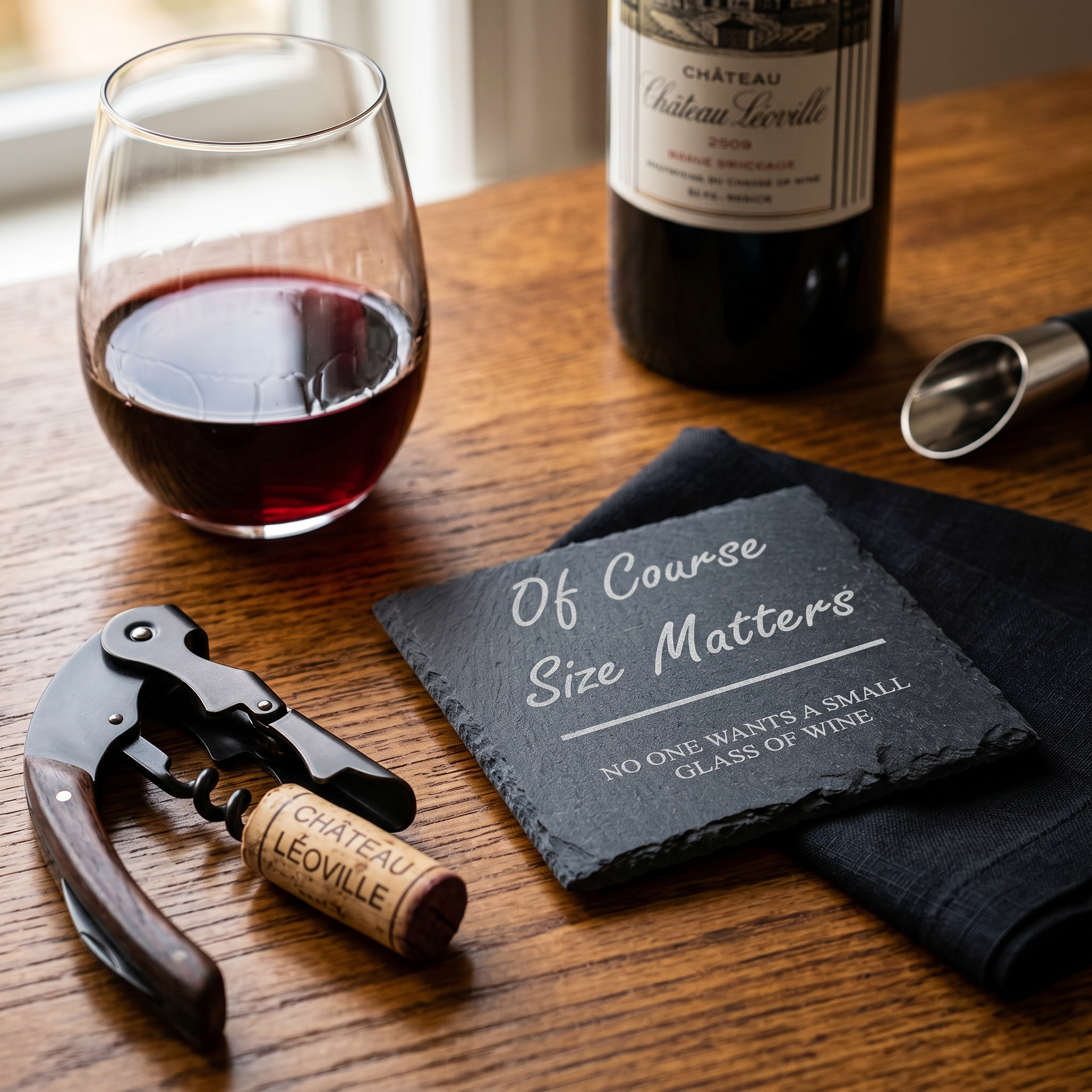 Funny Wine Gift: Slate Coaster for Women (10cm, Laser Engraved) Personalised Slate Marker ukgiftstoreonline