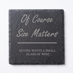 Funny Wine Gift: Slate Coaster for Women (10cm, Laser Engraved) Personalised Slate Marker ukgiftstoreonline