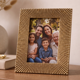 Sunburst Photo Frame - Champagne Beaded Resin 4x6 Decorative Display photo frame ukgiftstoreonline