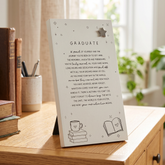 Graduate Plaque Gift – Standing Plaque With Sentimental Quote & Elegant Illustrations Nan Photo Frame ukgiftstoreonline
