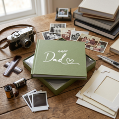 Dad Photo Album – Green Leaf Design Keepsake With 50 Photo Capacity photo album ukgiftstoreonline