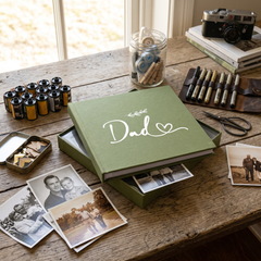 Dad Photo Album – Green Leaf Design Keepsake With 50 Photo Capacity photo album ukgiftstoreonline