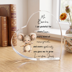 Personalised Cute Teacher Gift Heart Block In Gift Box End of Term Leaving Thank You Gift