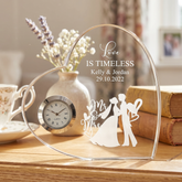 Personalised Engraved Heart Crystal Glass Clock Wedding Gift Or Wedding Present Personalised Crystal Glass ukgiftstoreonline