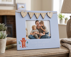Dad Photo Frame With Bunting 6'x4' Picture with Sentiment, Freestanding Father's Day, Birthday or Christmas photo frame ukgiftstoreonline
