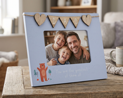 Dad Photo Frame With Bunting 6'x4' Picture with Sentiment, Freestanding Father's Day, Birthday or Christmas photo frame ukgiftstoreonline