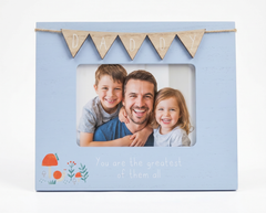 Daddy Photo Frame With Bunting 6'x4' Picture with Sentiment, Freestanding Father's Day, Birthday or Christmas photo frame ukgiftstoreonline