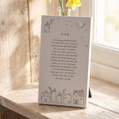 Dad Plaque Gift – Standing Plaque With Sentimental Quote & Elegant Illustrations Nan Photo Frame ukgiftstoreonline