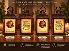 Personalised Memorial Photo Upload Lantern, Memorial Candle, Your Life Was A Blessing memorial lantern ukgiftstoreonline