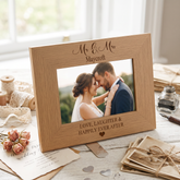 Personalised Wedding Mr and Mrs Happily Ever After Engraved Wooden Photo Frame Gift Family Photo frame ukgiftstoreonline