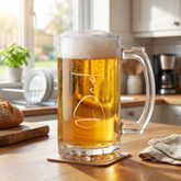Engraved Dad Gift Beer Mug Glass With Handle For Father's Day, Birthdays or Christmas personalised beer glasses ukgiftstoreonline
