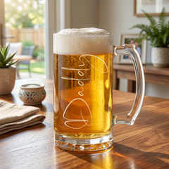 Engraved Daddy Gift Beer Mug Glass With Handle For Father's Day, Birthdays or Christmas personalised beer glasses ukgiftstoreonline