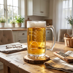Engraved Daddy Gift Beer Mug Glass With Handle For Father's Day, Birthdays or Christmas personalised beer glasses ukgiftstoreonline