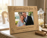 Personalised Grandmother Of The Groom Engraved Wooden Photo Frame Wedding Gift Grandma Photo Frame ukgiftstoreonline