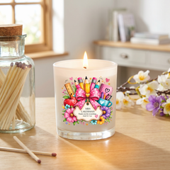 Personalised Teacher Gift Candle Thank you End of Year leaving Gift