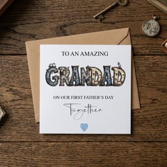 Luxury First Fathers Day as Grandad Card - With Mechanical Design ukgiftstoreonline