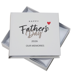 Personalised Happy Fathers Day Photo Album in Gift Box, Holds 50 6x4 Photographs, Writing Area, Keepsake Memory Book photo album ukgiftstoreonline