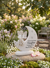 Daughter Angel Remembrance Stone Memorial Plaque, Grave Ornament Tribute, Gift ukgiftstoreonline