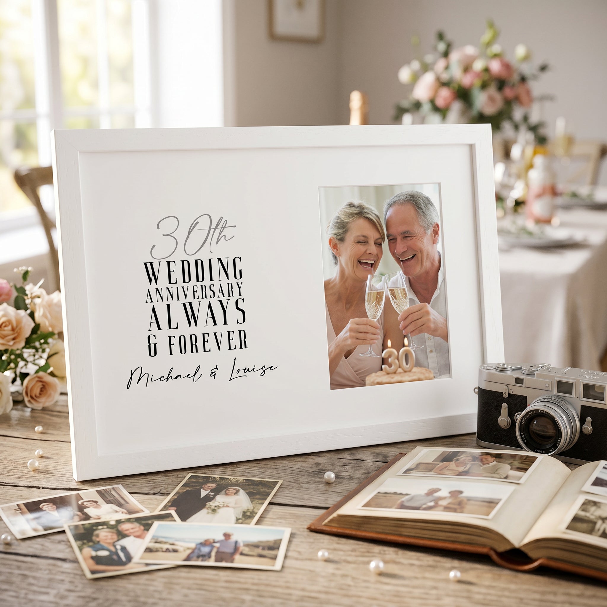 Personalised 30th Wedding Anniversary Photo Frame Gift For Couple Anniversary Photo Frame ukgiftstoreonline