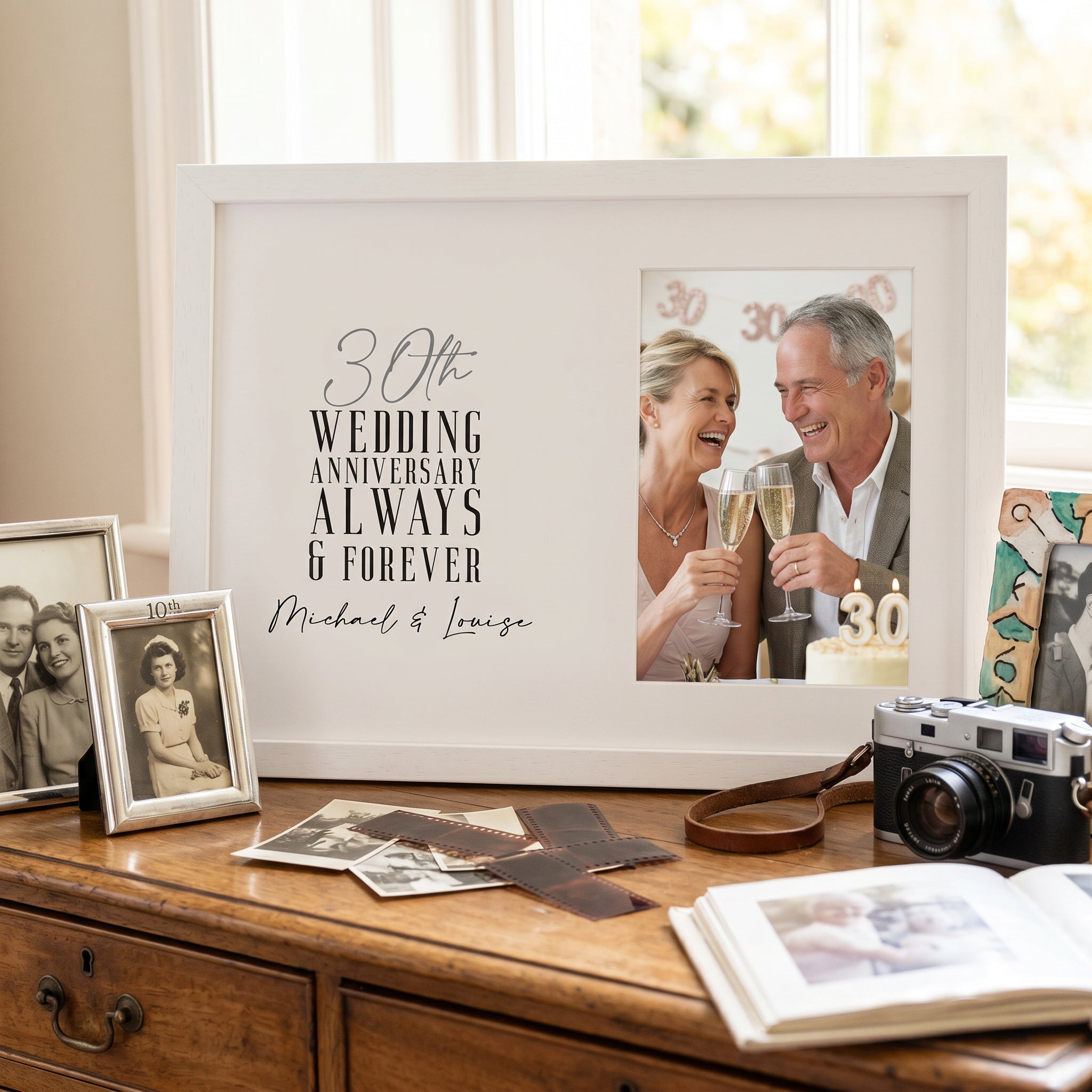 Personalised 30th Wedding Anniversary Photo Frame Gift For Couple Anniversary Photo Frame ukgiftstoreonline