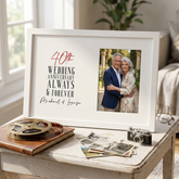 Personalised 40th Wedding Anniversary Photo Frame Gift For Couple Anniversary Photo Frame ukgiftstoreonline