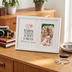 Personalised 40th Wedding Anniversary Photo Frame Gift For Couple Anniversary Photo Frame ukgiftstoreonline