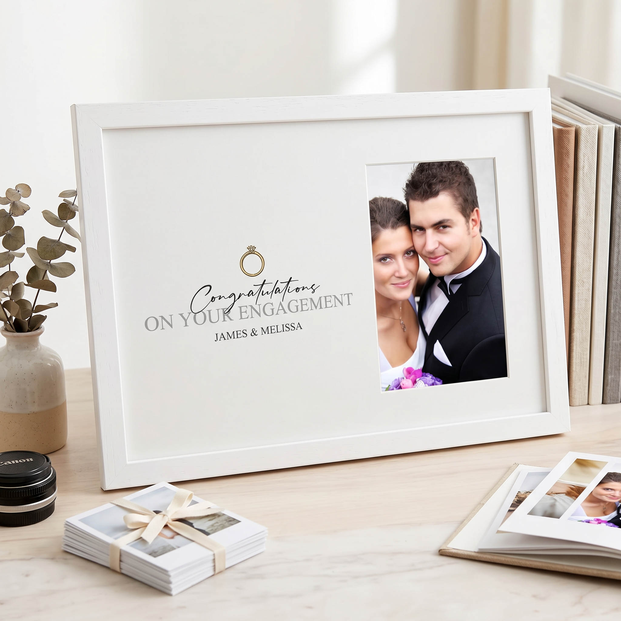 Personalised Congratulations on your Engagement Photo Frame Gift For Couple Engagement Photo Frame ukgiftstoreonline