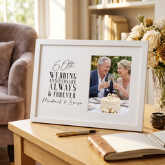 Personalised 60th Wedding Anniversary Photo Frame Gift For Couple Anniversary Photo Frame ukgiftstoreonline