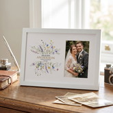 Personalised Wedding Photo Frame – Wooden 6x4 Wildflower Keepsake Gift Photo Frame ukgiftstoreonline