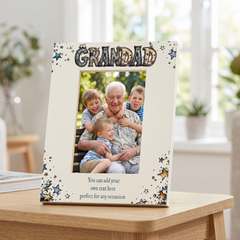 Personalised Colourful Grandad Photo Frame Gift for Fathers Day Birthday or Christmas Photo Frame ukgiftstoreonline