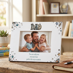 Personalised Colourful Dad Photo Frame Gift for Fathers Day Birthday or Christmas Photo Frame ukgiftstoreonline