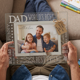 World's Best Dad Glass Photo Frame Gift With Sentiments For Fathers Day, Birthday or Christmas Nan Photo Frame ukgiftstoreonline
