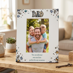 Personalised Colourful Dad Photo Frame Gift for Fathers Day Birthday or Christmas Photo Frame ukgiftstoreonline Portrait