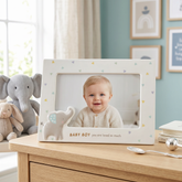 Baby Boy Photo Frame – Ceramic Nursery Frame 6x4 | Cute Elephant Baby Gift Baby Photo Frame ukgiftstoreonline