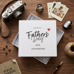 Personalised Happy Fathers Day Photo Album in Gift Box, Holds 50 6x4 Photographs, Writing Area, Keepsake Memory Book photo album ukgiftstoreonline