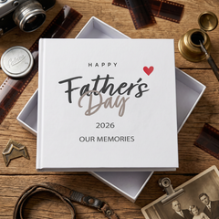 Personalised Happy Fathers Day Photo Album in Gift Box, Holds 50 6x4 Photographs, Writing Area, Keepsake Memory Book photo album ukgiftstoreonline
