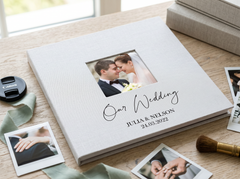 Personalised Self Adhesive Hardcover Large Linen Wedding Photo Album personalised photo album ukgiftstoreonline