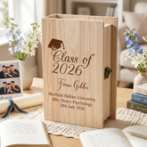 Personalised Graduation Keepsakes Engraved Wooden Box for Certificate Photos, etc ukgiftstoreonline