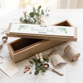 Wooden Wedding Certificate Holder - Personalised Vintage Style Keepsake Box Wedding Certificate Holder ukgiftstoreonline