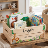 Personalised Book Crate – Custom Kids Book Storage & Easy Carry Story Box ukgiftstoreonline
