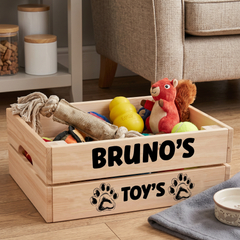 Personalised Dog Toy Crate – Custom Pet Basket | Organise Dog Toys & Storage ukgiftstoreonline
