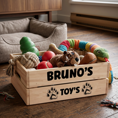 Personalised Dog Toy Crate – Custom Pet Basket | Organise Dog Toys & Storage ukgiftstoreonline