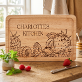 Summer Fruits Engraved Solid Wooden Chopping Board with Optional Personalisation For Any Occasion chopping Board ukgiftstoreonline