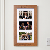 Graduation Gift | Congratulations Gift for University Graduate | Personalised Triple Frame Engraved Oak Finish Photo Frame ukgiftstoreonline