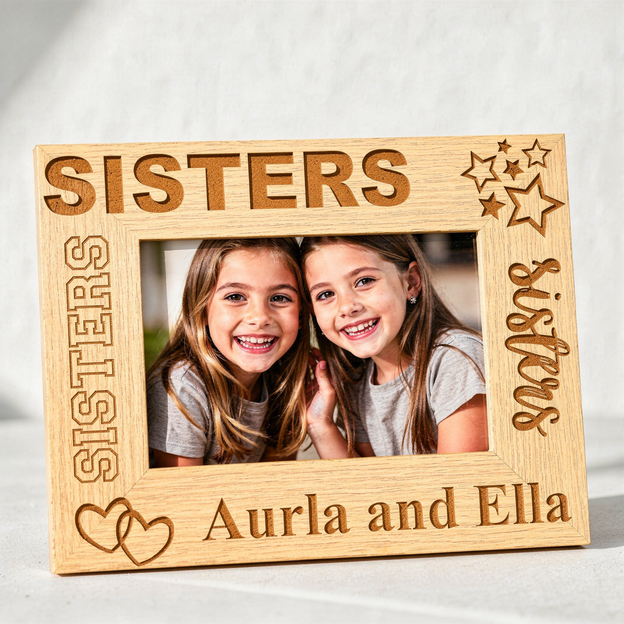 Sisters Sentiment Personalised Photo Frame Gift Sister Photo Frame ukgiftstoreonline