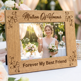Personalised Matron Of Honour Wooden Engraved Photo Frame Wedding Gift wedding photo frame ukgiftstoreonline