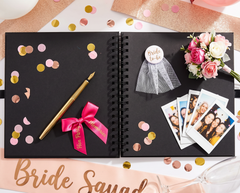 Personalised Team Bride Hen Party Scrapbook Photo Album Black Cover Scrapbook Guest Book ukgiftstoreonline