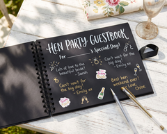 Personalised Team Bride Hen Party Scrapbook Photo Album Black Cover Scrapbook Guest Book ukgiftstoreonline